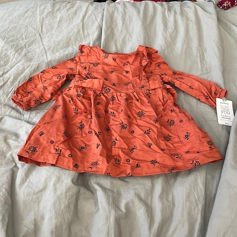 Carter’s Fall Floral Baby Dress with Bloomers 9m​​​​​​​​​​​